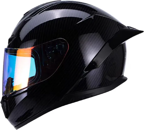 Vista 8 de Casco de motocicleta retro de cara completa aprobado por DOT