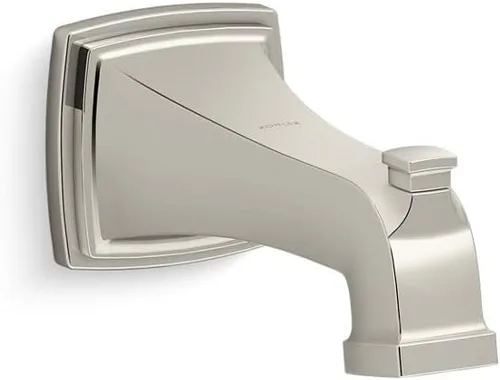 Vista 17 de KOHLER 27406-BL Riff - Boquilla de baño para montaje en pared con desviador y conexión deslizante, grifo de bañera, color negro mate