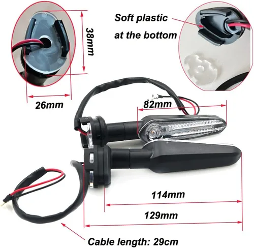 Vista 6 de crazy sport Luz de señal de giro LED para Yamaha YZF R7 R1 R6 R6S R3 R25 R15 V2 V3 V4 XSR 700 900 125 155 TRACER 7 9 GT MT09 MT07 MT15 M125 MT25