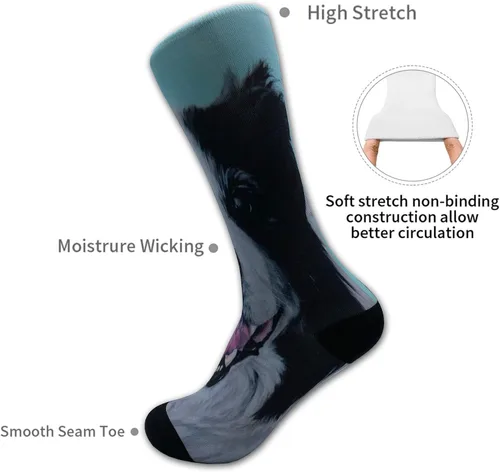 Vista 5 de Calcetines estampados de animales lindos - Calcetines locos 360 calcetines divertidos regalos para mujeres y hombres