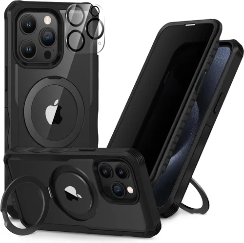 Vista 66 de CENHUFO Funda de privacidad para iPhone 11 Pro, funda de cuerpo completo con protector de pantalla de privacidad de vidrio templado 9H integrado