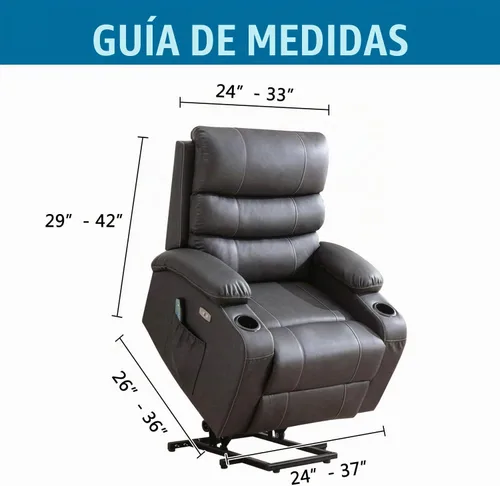 Vista 2 de H.VERSAILTEX - Funda elástica para sofá reclinable, funda para silla reclinable eléctrica de elevación de potencia, funda para silla reclinable