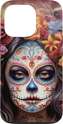 Vista 10 de iPhone 16 La Catrina Mujeres Dia De Los Muertos Latina Sugar Skull Case