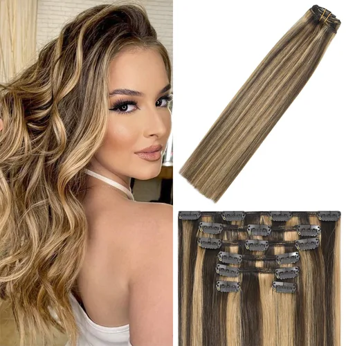 Vista 57 de WindTouch - Extensiones de cabello humano liso con pinzas, color negro azabache, 2.47 onzas, N.° 1, 12 pulgadas, 7