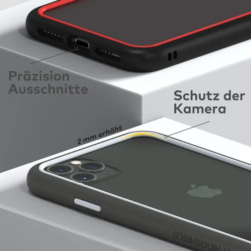 Vista 5 de RhinoShield CrashGuard NX - Funda protectora de diseño delgado absorbente de golpes compatible con iPhone 11 Pro Max, protección contra caídas de 11
