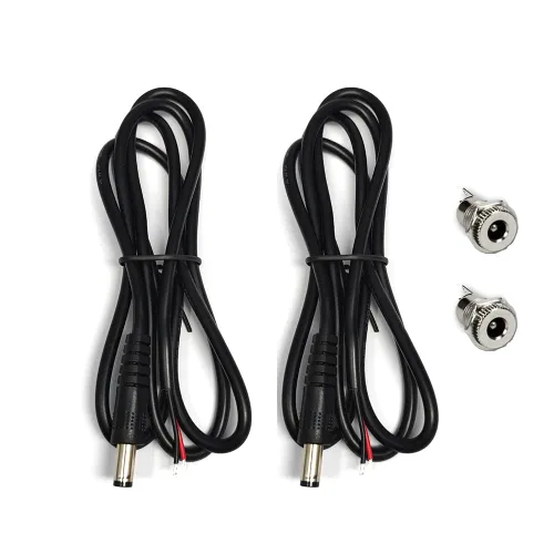 Vista 7 de Cable de alimentación de CC de 2 piezas, cable de alimentación de 3 pies CC de 0.217 in x 0.083 in, enchufe macho DC099 hembra a cable desnudo