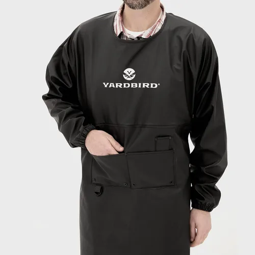 Vista 3 de Yardbird Delantal de carnicería de manga larga, material impermeable duradero, mangas largas, puños elásticos, dos correas ajustables, fácil