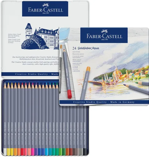 Vista 12 de Faber-Castell Creative Studio Goldfaber - Lápices de colores, lata de 48