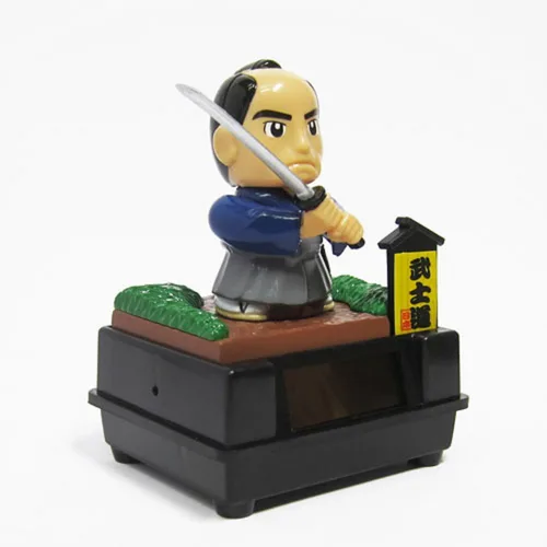 Vista 4 de Juguetes solares Mini Figuras Solar Samurai Figurita Juguete Japonés Bushido Figurilla