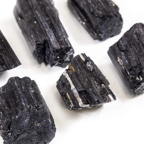 Vista 4 de JIC Gem Piedras grandes de cristales de turmalina negra de 2 libras, piezas grandes, rocas de turmalina negra, cristales curativos a granel