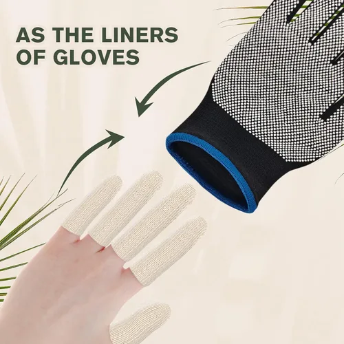 Vista 7 de Fundas de dedo de algodón Evridwear, almohadillas de algodón 20 piezas para piel agrietada, eccema, callosidades, absorción de humedad, protección