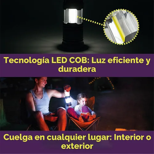 Vista 8 de ATack Linterna LED para campamento, funciona con pilas, paquete de 4 linternas de campamento para cortes de energía, luces colgantes plegables