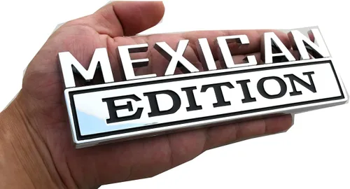 Vista 6 de 1 pieza emblema insignia calcomanía edición mexicana grande de 7" bandera de automóvil calcomanía militar de repuesto para F150 F250 F350 Chevy Negro