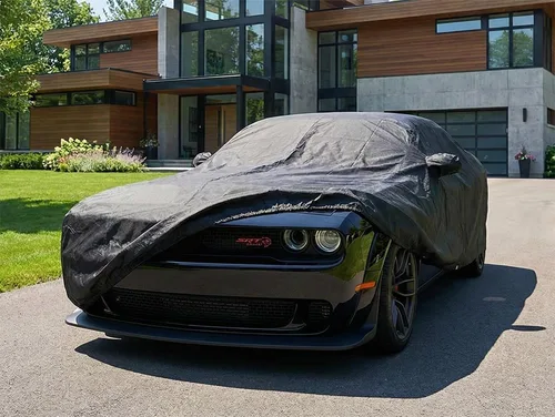 Vista 2 de CarsCover - Ajuste personalizado 2008 - 2017, Cubierta auto Dodge Challenger Cubierta auto Xtrashield, cubierta negra