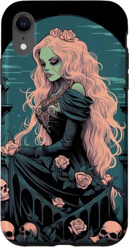 Vista 24 de Funda para iPhone 16 Gothic Girl Pastel Goth Wiccan Pagan Anime Nu Goth Grunge