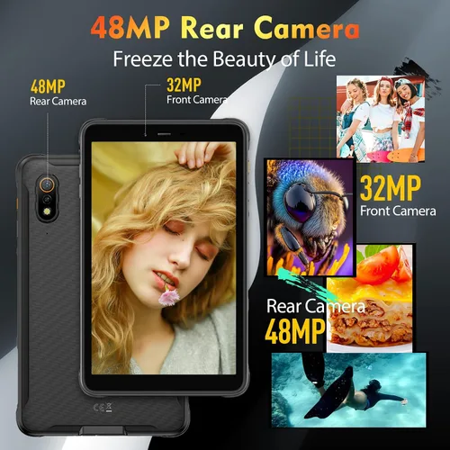 Vista 3 de Ulefone Armor Pad Pro Rugged Tablet, Octa Core 16 GB + 128 GB, 48 MP + 32 MP, 7650 mAh, tableta impermeable IP69K de 8 pulgadas, Android 13