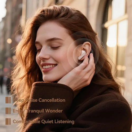 Vista 9 de Auriculares inalámbricos Bluetooth con control táctil, auriculares inalámbricos Bluetooth 5.4, auriculares inalámbricos 4-6H tiempo de reproducción