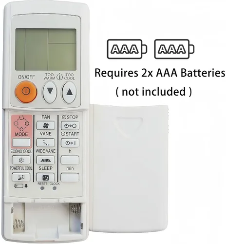 Vista 4 de Mando a distancia de repuesto universal para todos los acondicionadores de aire Mitsubishi (Fahrenheit)