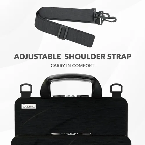 Vista 8 de UZBL Funda rígida protectora para Chromebook de 13 a 14 pulgadas con bolsa para accesorios y correa de hombro ajustable (paquete de 20)