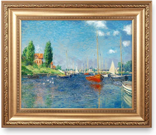 Vista 120 de A&T ARTWORK Antibes Seen from The Salis Gardens de Claude Monet Las Obras de Arte Clásico Mundial Reproducciones, Impresiones de Arte en Lienzo