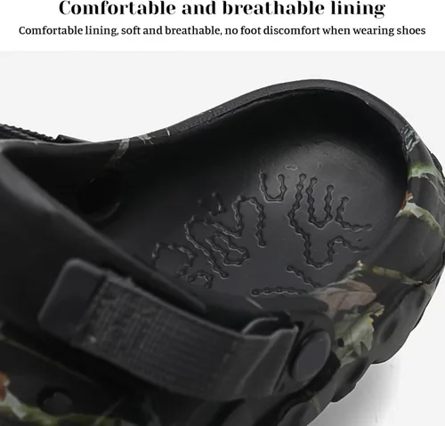 Vista 5 de Zuecos para hombre y mujer, sandalias deportivas para exteriores, antideslizantes, para jardín, trabajo, transpirables, impermeables, ligeras