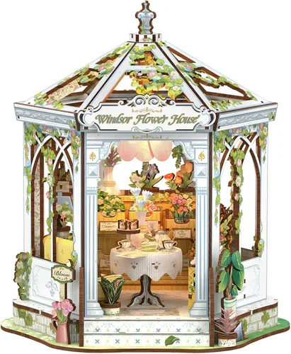 Vista 9 de CUTEBEE Kit de rincón de libros, kit de casa de muñecas en miniatura