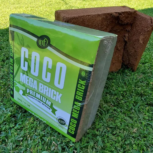 Vista 8 de Coco Coir Mega Ladrillo Orgánico de Fibra de Coco 11 Libras Bloque Comprimido Pre Lavado Buffered RHP Certificado Tierra para Macetas Uso