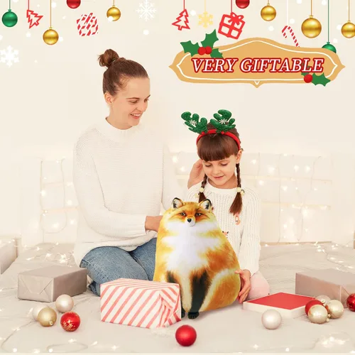 Vista 6 de Sew Butiful Peluche de zorro, almohada de felpa de zorro, lindos peluches, muñecos de peluche, regalo de cumpleaños para niñas, niños, novia y niños