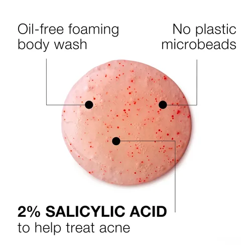 Vista 6 de Neutrogena Body Clear - Gel de baño para el tratamiento del acné con ácido salicílico, limpiador corporal de pomelo rosa para evitar brotes