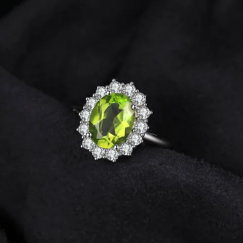 Vista 4 de JewelryPalace - Anillos de compromisoaniversario estilo princesa Diana Kate Middleton, con piedra natal de zafiro y halo pmujer, 14 quilates