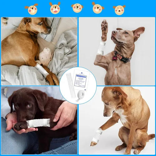 Vista 6 de Paquete de iniciación de protector de cola de perro, vendaje de cola veterinaria para animales de compañía