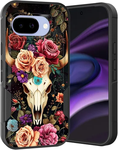 Vista 196 de Funda para Pixel 6A, Híbrida de Doble Capa de Servicio Pesado Resistente a Prueba de Golpes PC Duro + Funda Protectora de Silicona Suave para Google