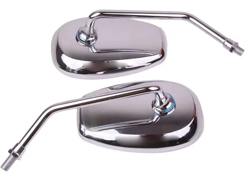 Vista 2 de 1 Pair Chrome Motorcycle Rear View Mirrors Compatible for 2018 Yamaha MT-07