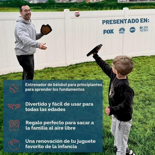 Vista 5 de Juego de pelota para lanzar y atrapar, pelotas adhesivas fáciles de usar y guante de entrenamiento de béisbol para principiantes, paleta de juguete