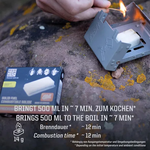 Vista 5 de Esbit, estufa plegable de bolsillo con tabletas de combustible sólido