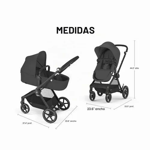Vista 5 de Cybex EOS - Cochecito de bebé 2 en 1 para recién nacidos, bebés y niños EOS 2-in-1-Moon Negro ratón