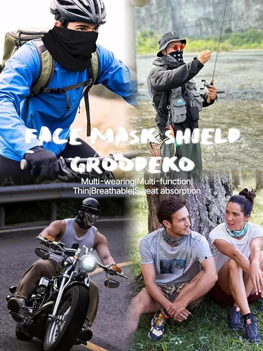 Vista 6 de Polainas para el cuello, protección solar UV sin costuras, bandana de calavera sin costuras, máscara de Gator Joker para hombres y mujeres, deportes