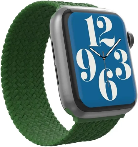 Vista 16 de ZAGG Gear4 - Correa elástica trenzada Solo Loop - SM - Verde bosque - Compatible con Apple Watch de 1.496 pulgadas, 1.575 pulgadas, 1.614 pulgadas