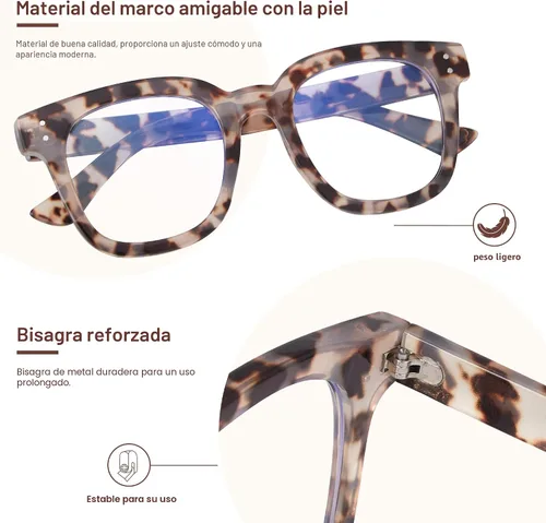 Vista 5 de Madison Avenue Blue Light Blocking Glasses for Women, Oversized Blue Light Blockers Anti Eyestrain/UV Computer Eyeglasses