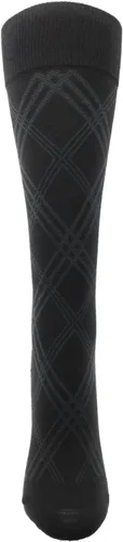 Vista 2 de Touch Calcetines de vestir para hombre, compresión graduada, ropa casual de negocios, hasta la rodilla, recuperación de apoyo muscular, negro