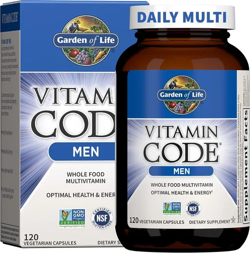 Vista 10 de Garden of Life Vitamin Code - Multivitamínico de Alimentos Integrales para hombres, 120 cápsulas, vitaminas para hombres, mezcla de frutas