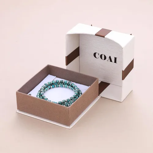 Vista 7 de COAI Collar con cuentas de piedra para hombre y mujer