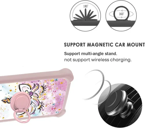 Vista 4 de jioeuinly JSF-JJS - Funda compatible con Celular Kalley Element 5+Plus con protector de pantalla de vidrio templado, policarbonato duro + silicona
