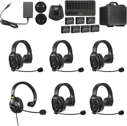 Vista 11 de Saramonic WiTalk-WT2D Full Duplex Wireless Intercom Headset System para 2 Personas 1.9GHz Comunicación Intercomunicador Auriculares con Estuche