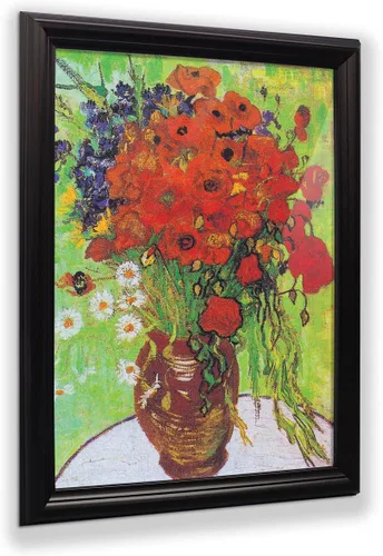 Vista 38 de Vincent Van Gogh - Arte de pared enmarcado con diseño de flores de almendra, maravilloso para exhibir en la cocina, el baño o la decoración