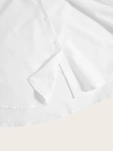 Vista 4 de Camisas de vestir con botones para mujer, elegante blusa de manga larga con cuello para negocios