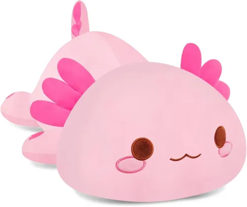 Vista 7 de SNOWOLF Almohada de Peluche de Ajolote Negro Lindo y Suave Animal de Peluche Axolotl Juguete de Peluche Kawaii Gran Regalo para Niños, 12