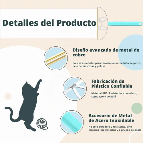 Vista 4 de MAX LINTPLUS - Removedor de pelo para mascotas, cabezal de limpieza 2 veces más grande, mango ajustable 2 en 1 (modos extendido y compacto)