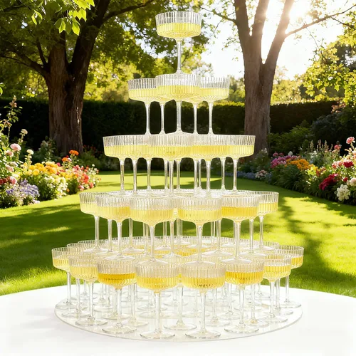 Vista 8 de LIYH - 20 vasos de Martini de plástico desechables de 10 onzas, copas de Martini de cóctel, cupé de plástico, torre de champán, tazas de Martini