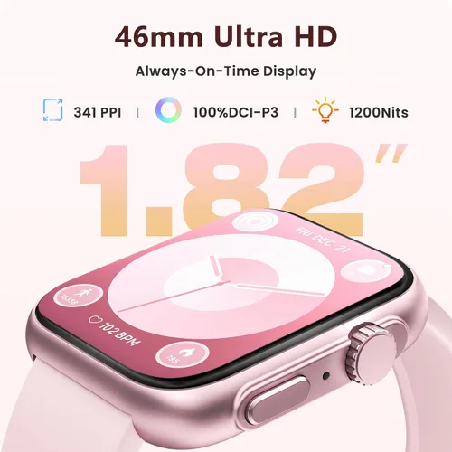 Vista 2 de Reloj inteligente para hombres y mujeres, llamada Bluetooth, más de 120 modos deportivos, seguimiento del sueño, contador de pasos y calorías, reloj